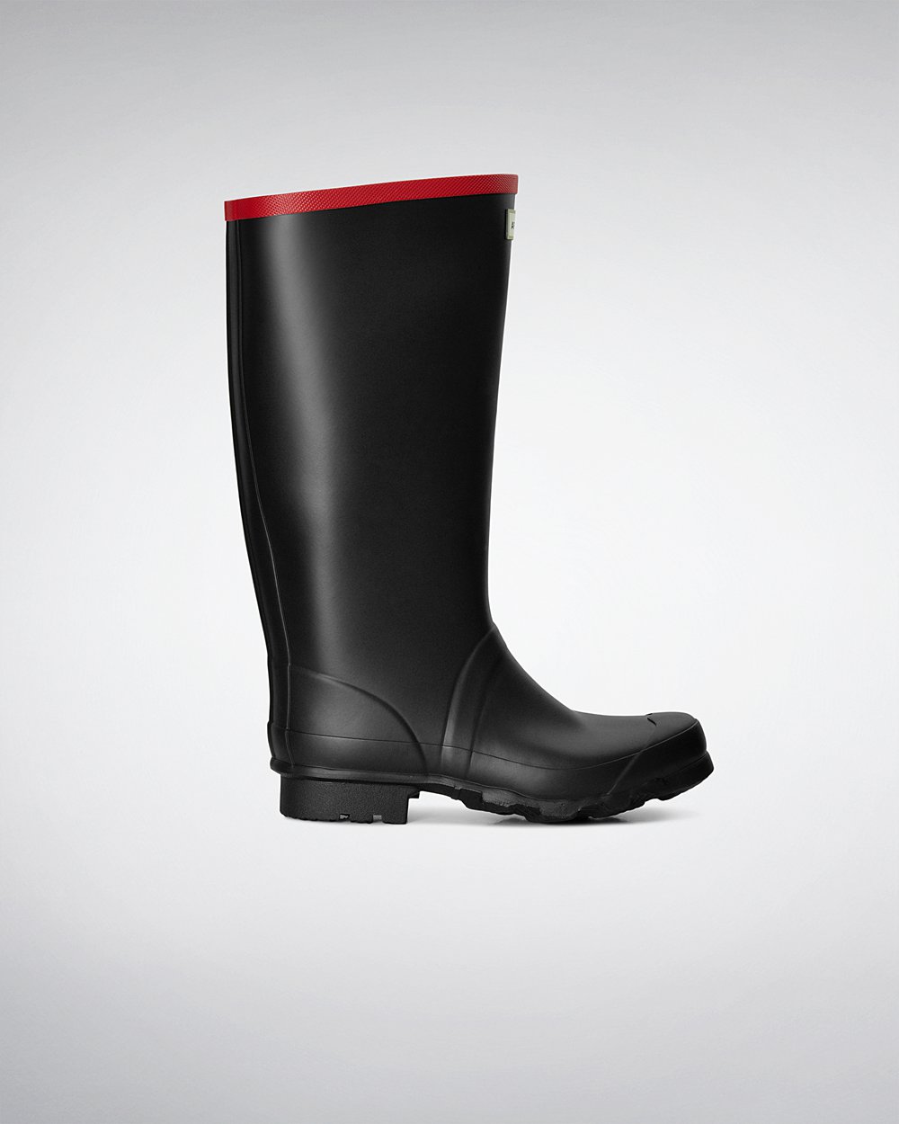 Womens Hunter Argyll Full Knee - Tall Rain Boots Black - 4965-FJOGS